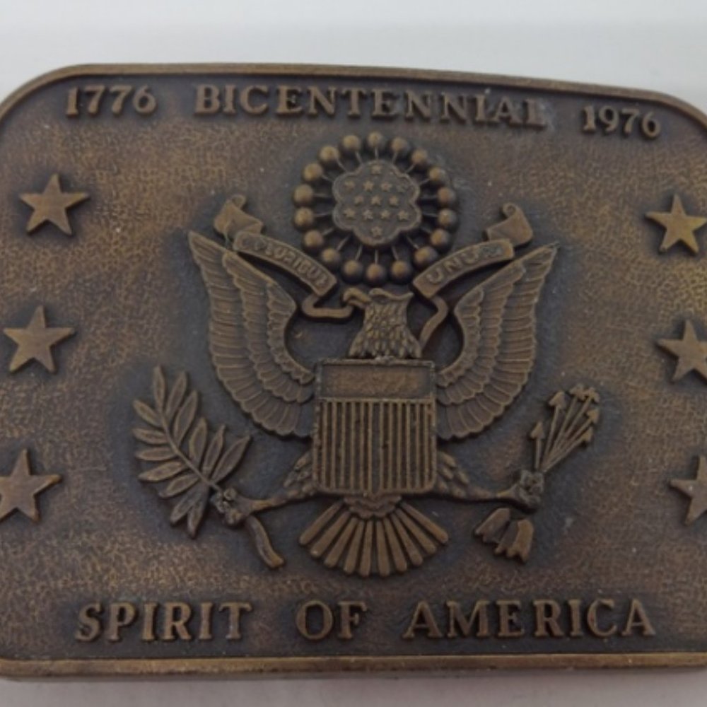 Bicentennial Brass Belt Buckle